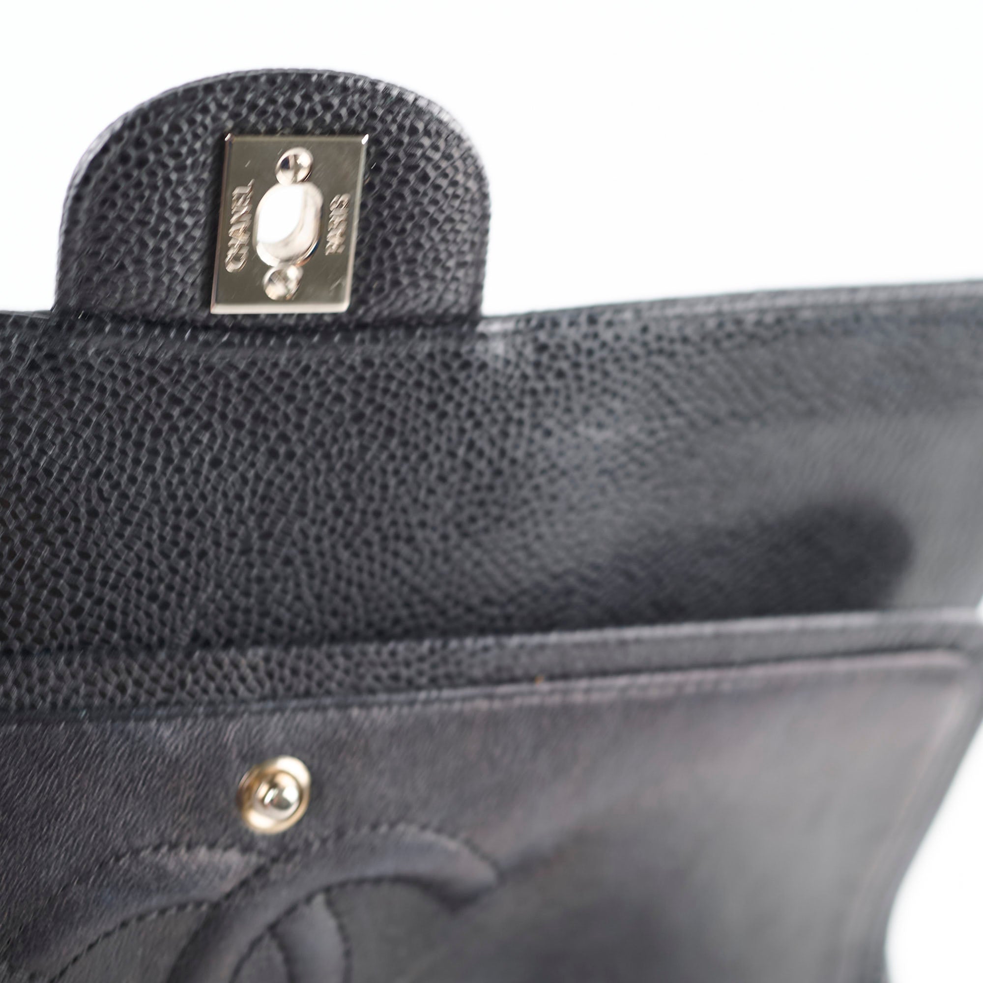 Chanel Classic Flap M/L Caviar Black Shoulder Bag