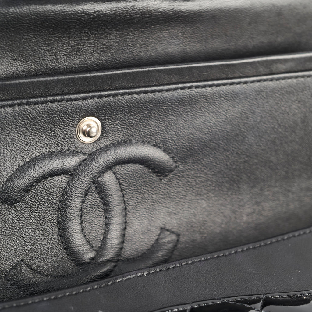 Chanel Classic Flap Medium M/L Patent Black (13 Series)