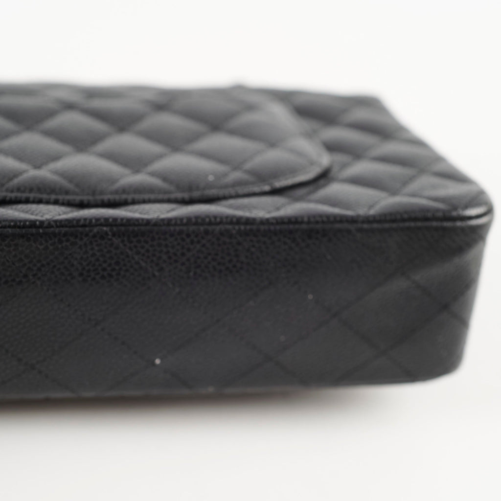 Chanel Medium Classic Flap Black Caviar 24k Plated Gold Hardware