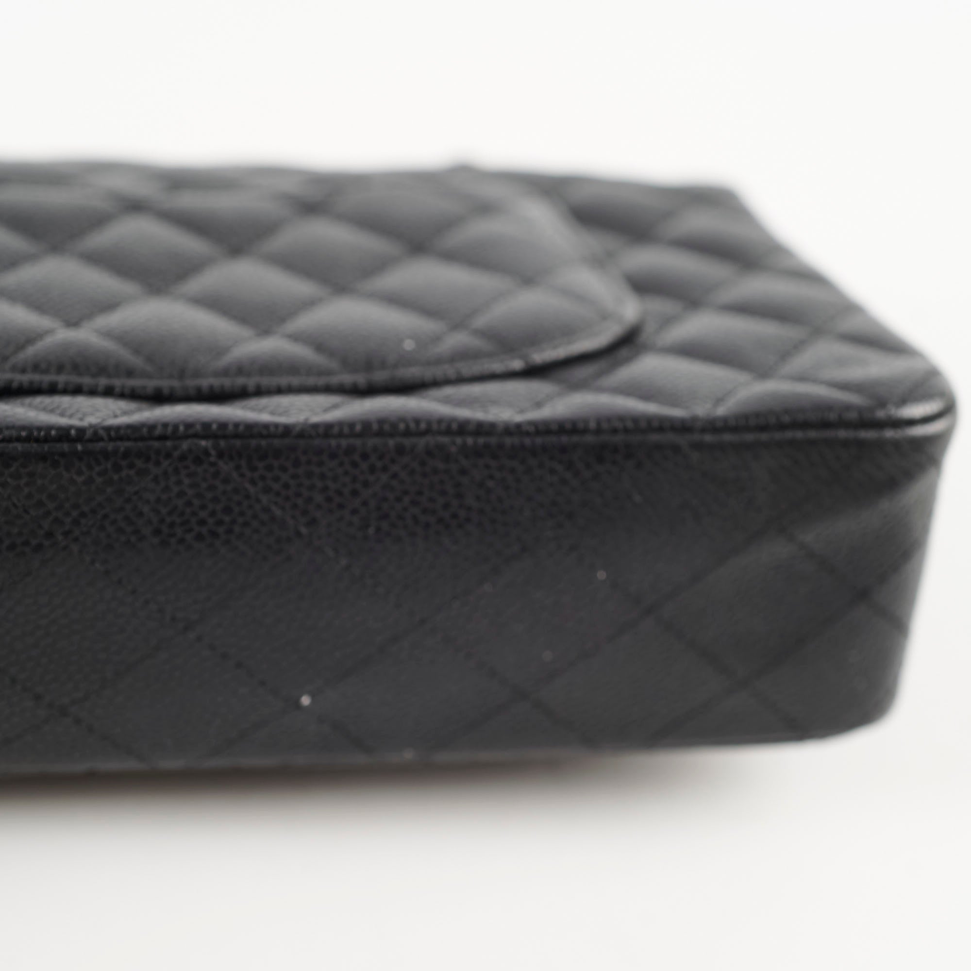 Chanel Medium Classic Flap Black Caviar 24k Plated Gold Hardware