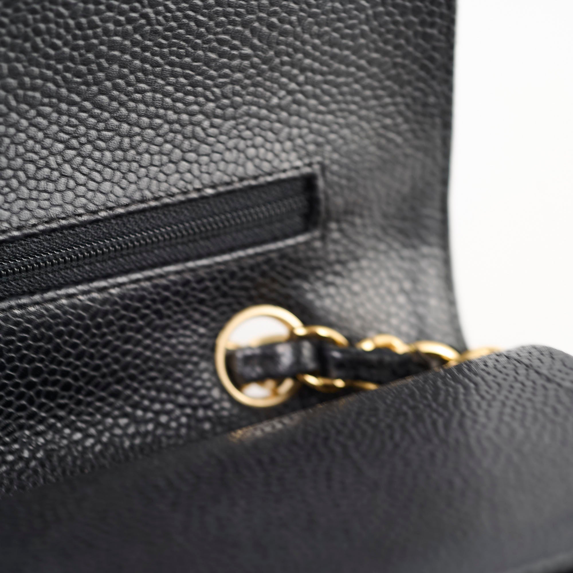 Chanel Medium Classic Flap Black Caviar 24k Plated Gold Hardware