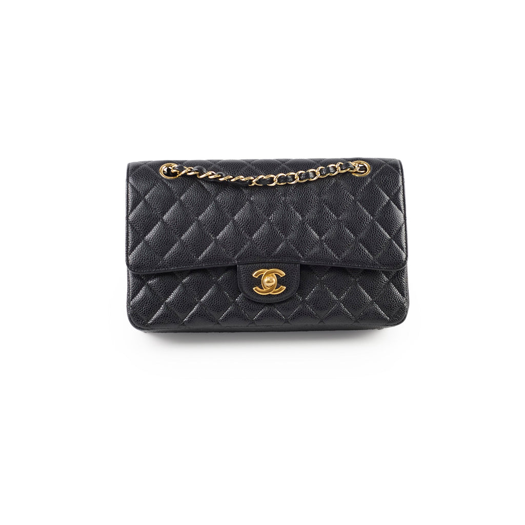 Chanel Medium Classic Flap Black Caviar GHW 16 series