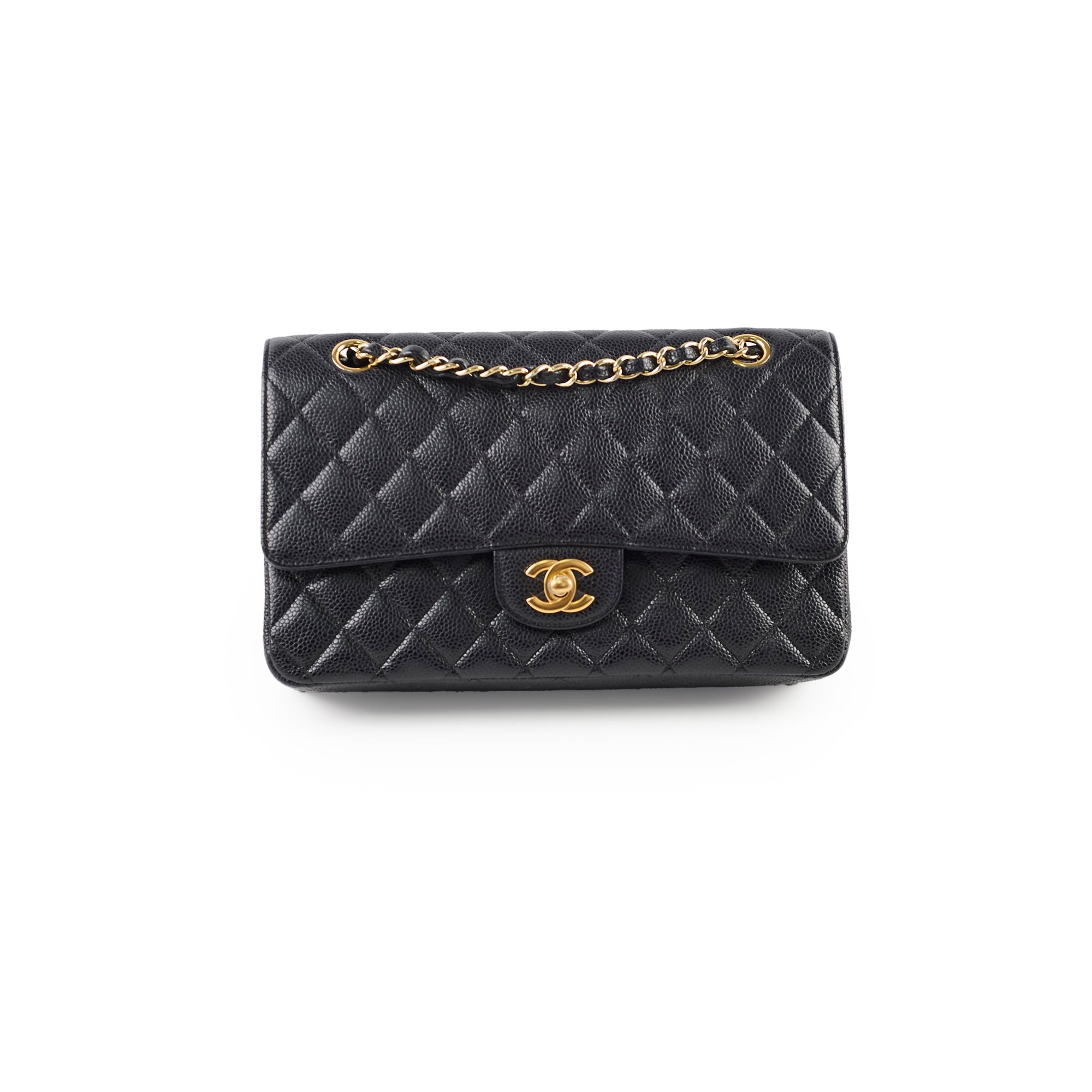 Chanel Medium Classic Flap Black Caviar GHW 16 series