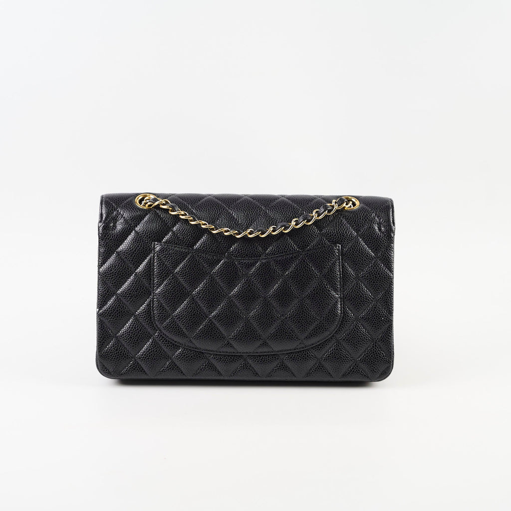 Chanel Medium Classic Flap Black Caviar GHW 16 series