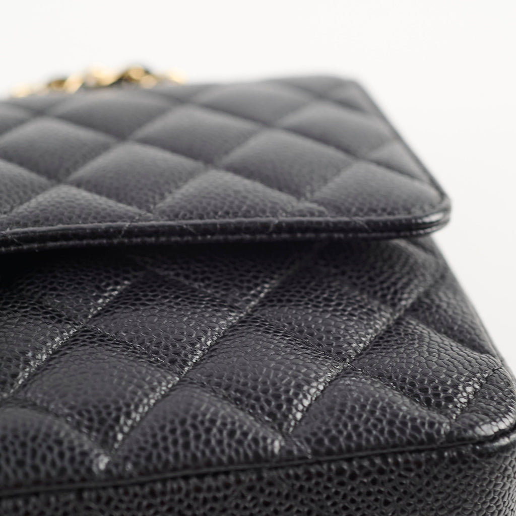 Chanel Medium Classic Flap Black Caviar GHW 16 series