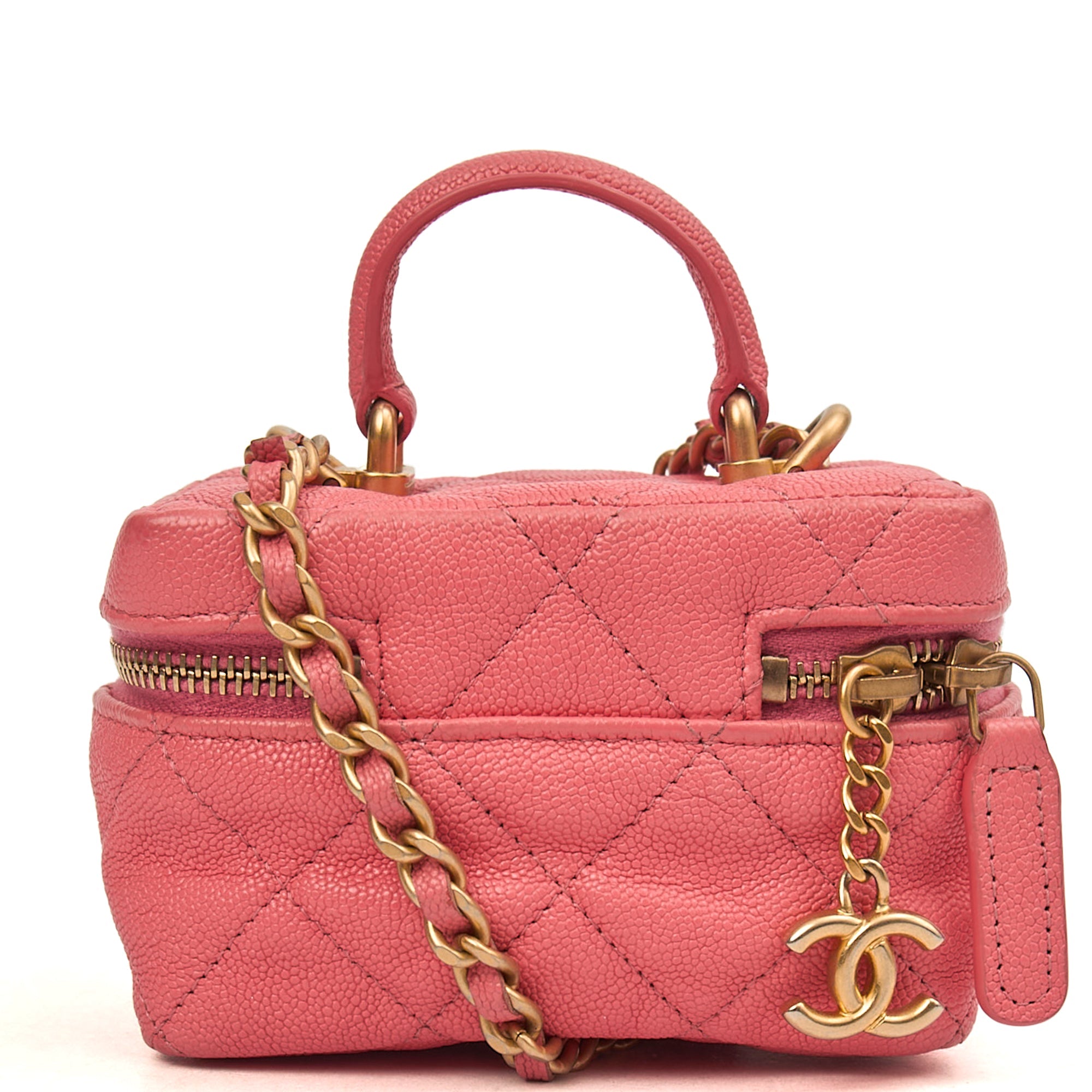 Chanel Cross Body Vanity Case - Mini in Pink, Caviar Leather