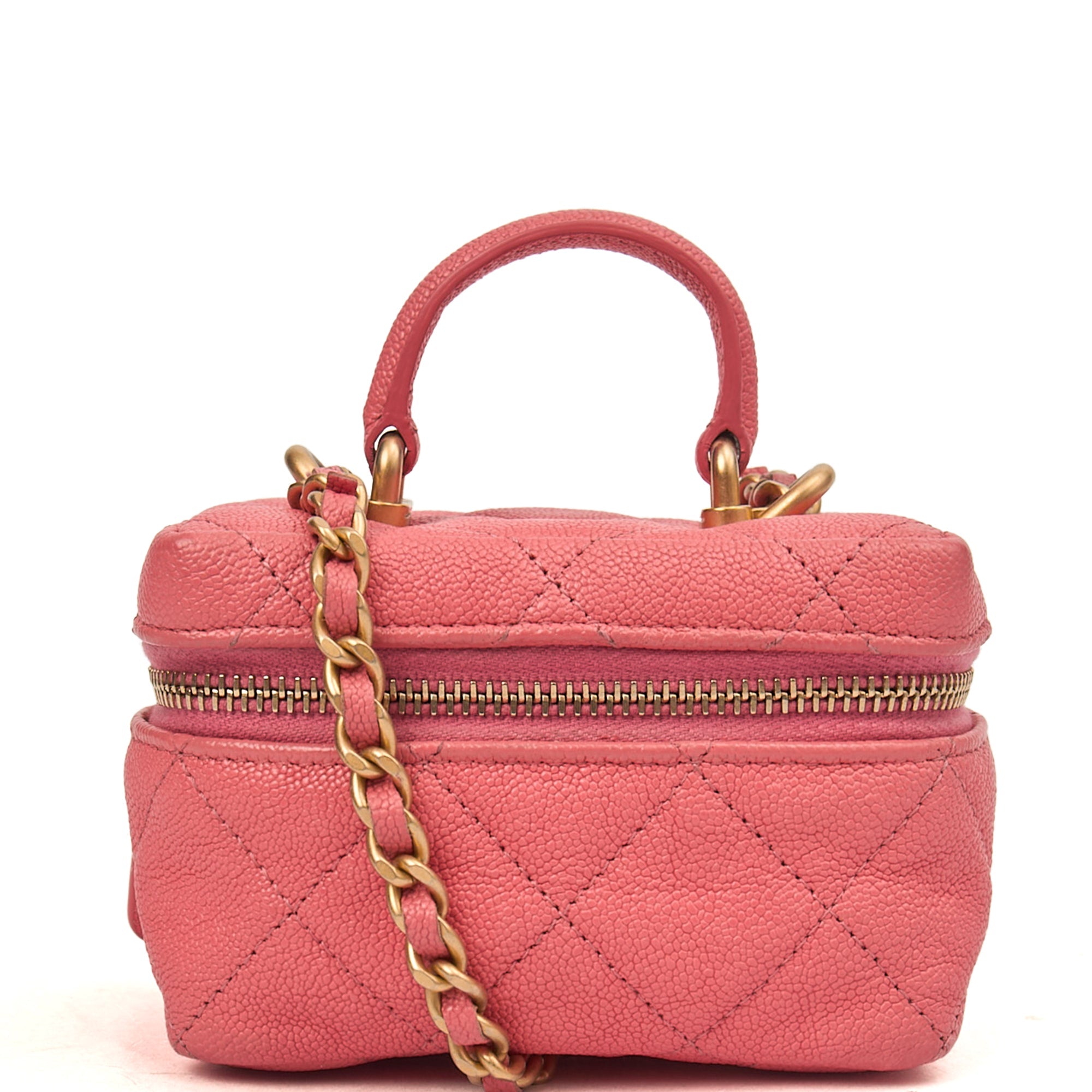 Chanel Cross Body Vanity Case - Mini in Pink, Caviar Leather