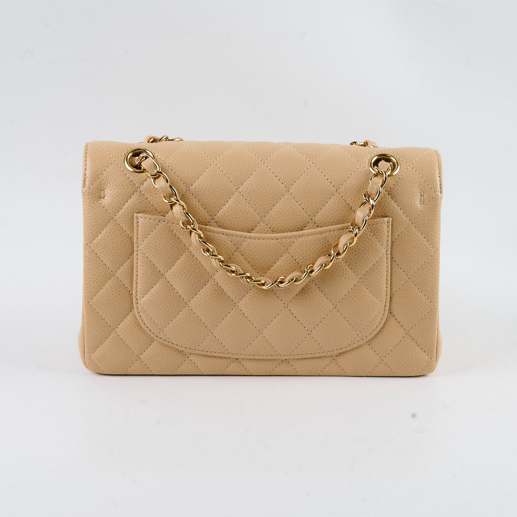 Chanel Classic Flap Small Beige Microchipped