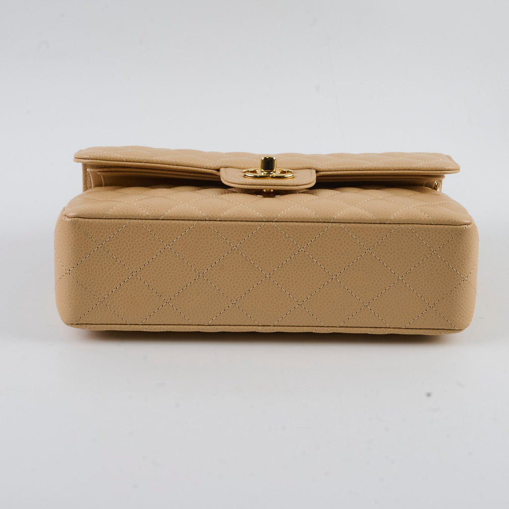 Chanel Classic Flap Small Beige Microchipped