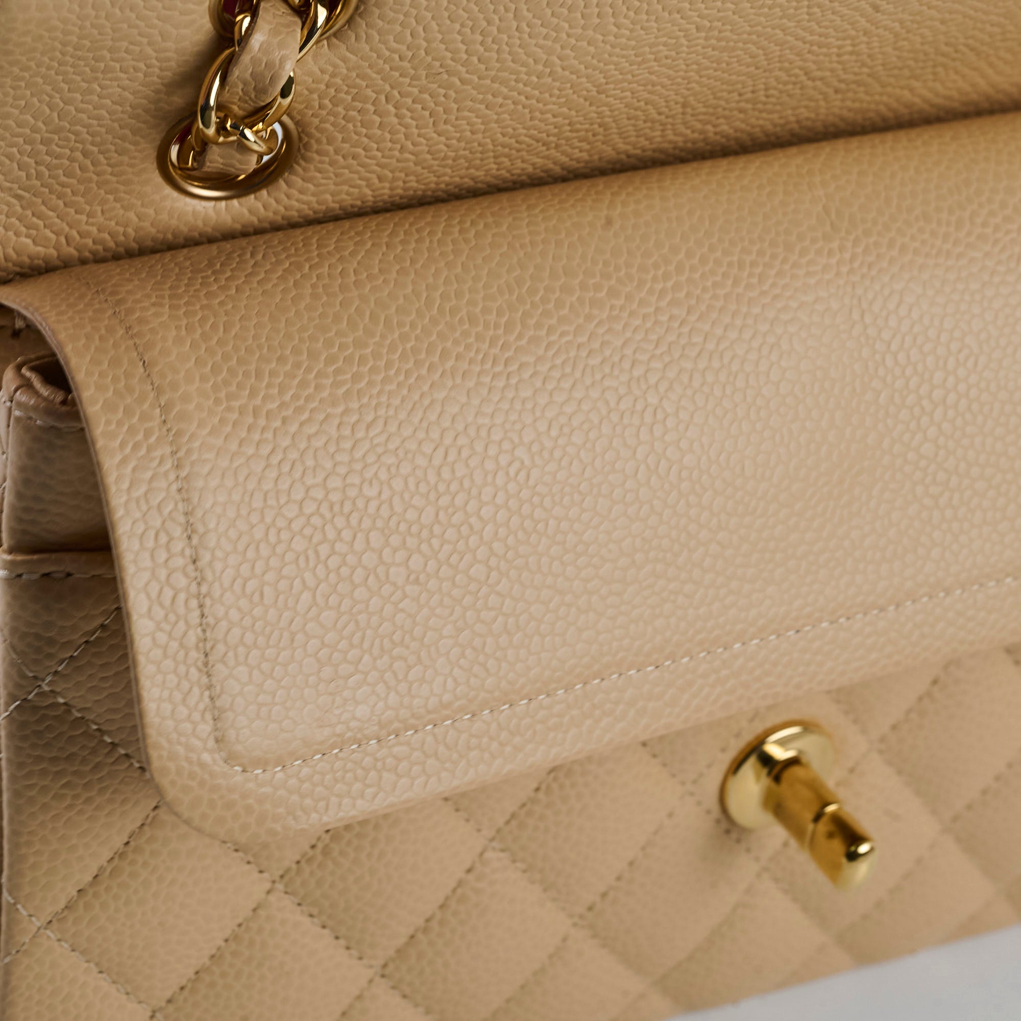 Chanel Classic Flap Small Beige Microchipped