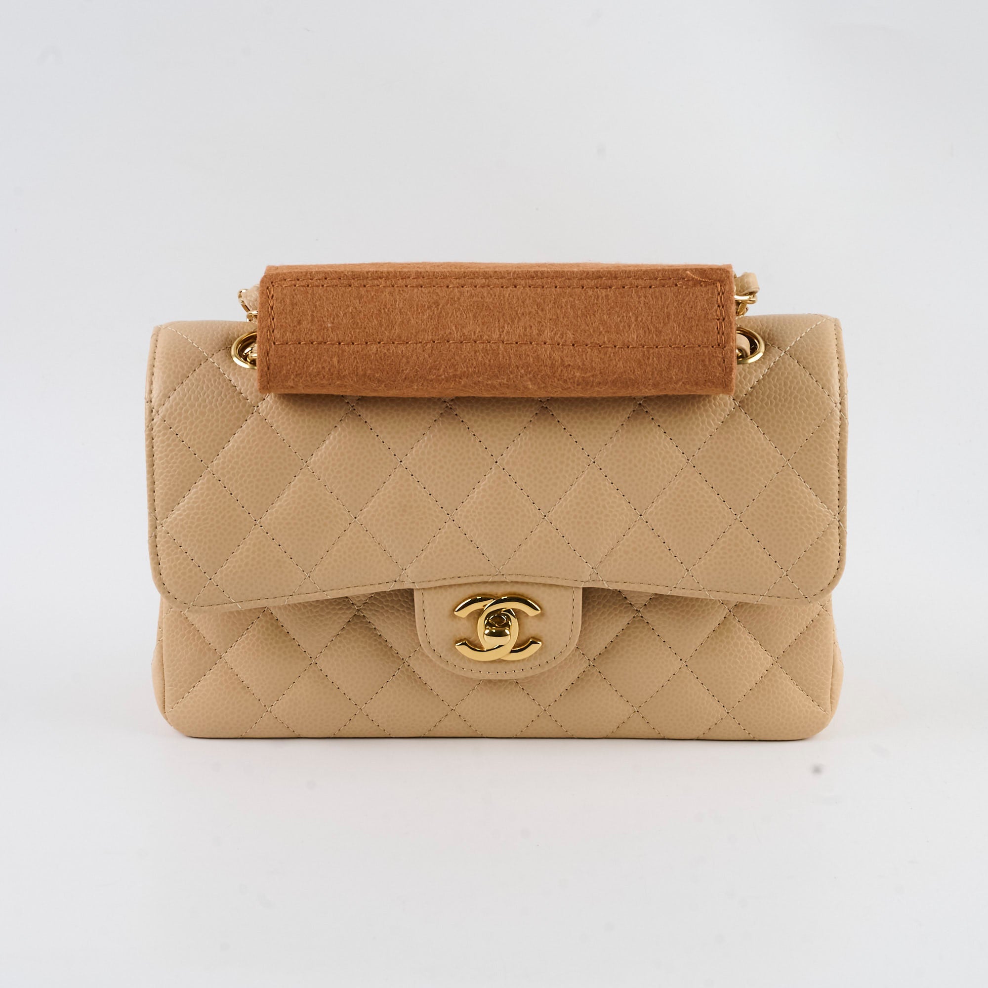 Chanel Classic Flap Small Beige Microchipped