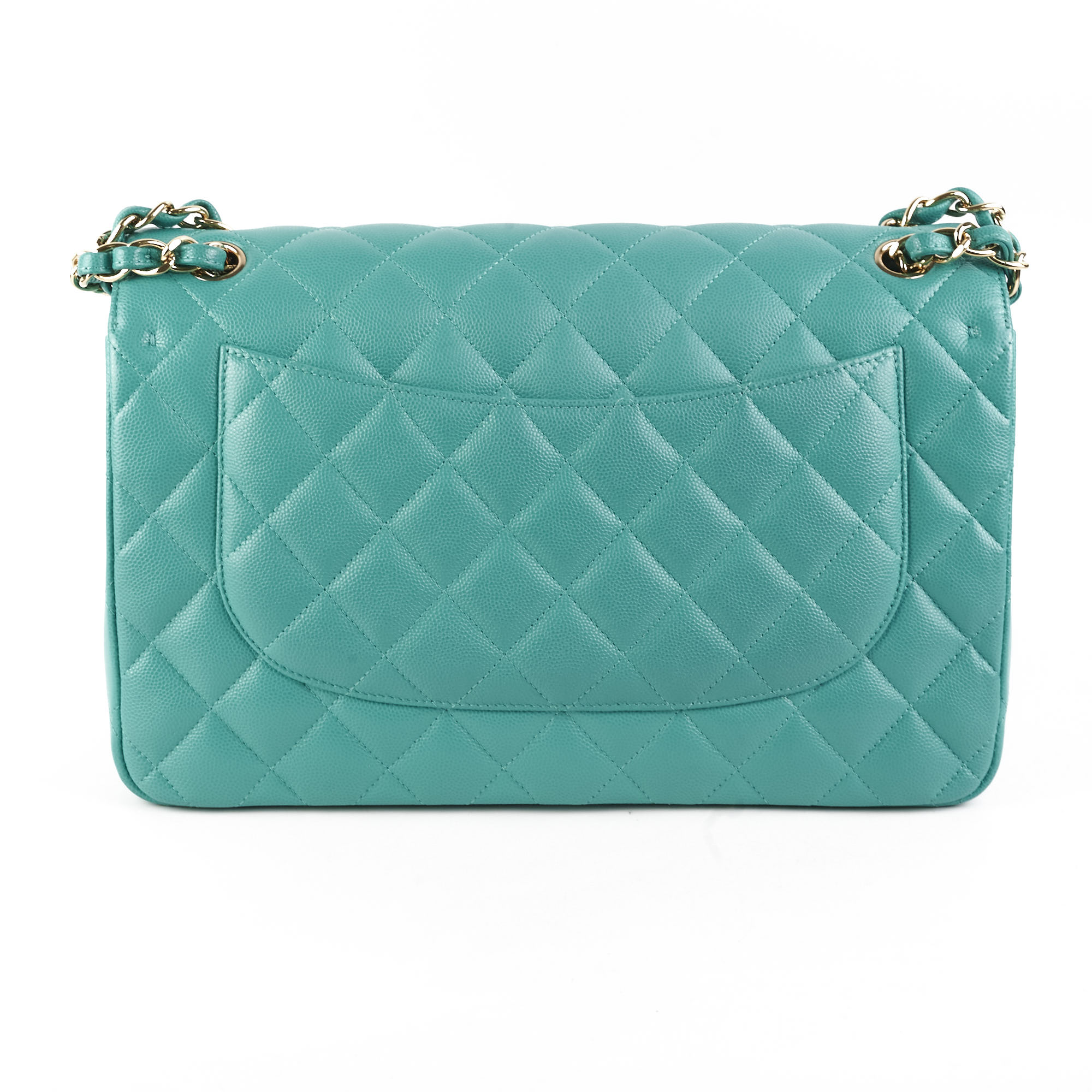 Chanel Jumbo Classic Flap Caviar Turquoise - Sereis 23