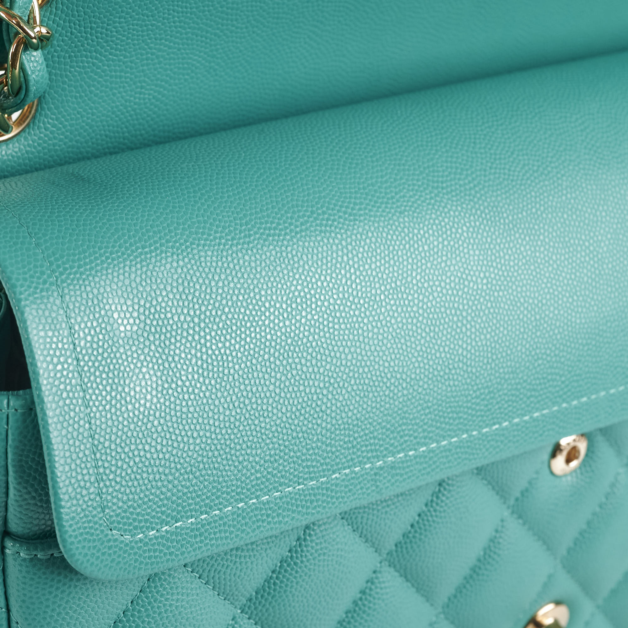 Chanel Jumbo Classic Flap Caviar Turquoise - Sereis 23