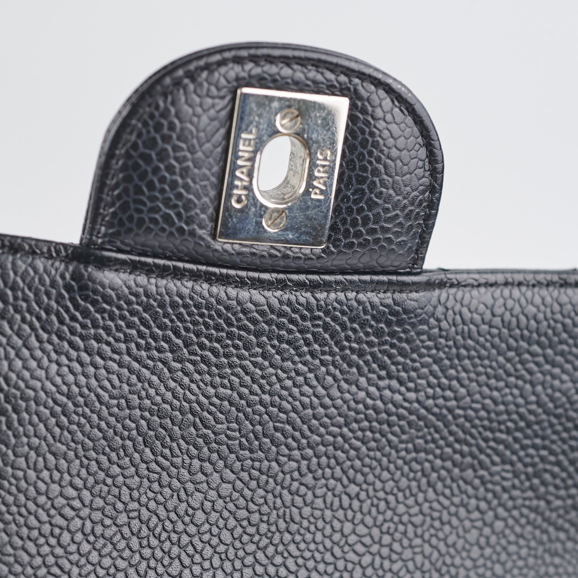 Chanel Caviar Medium/Large Double Classic Flap Black