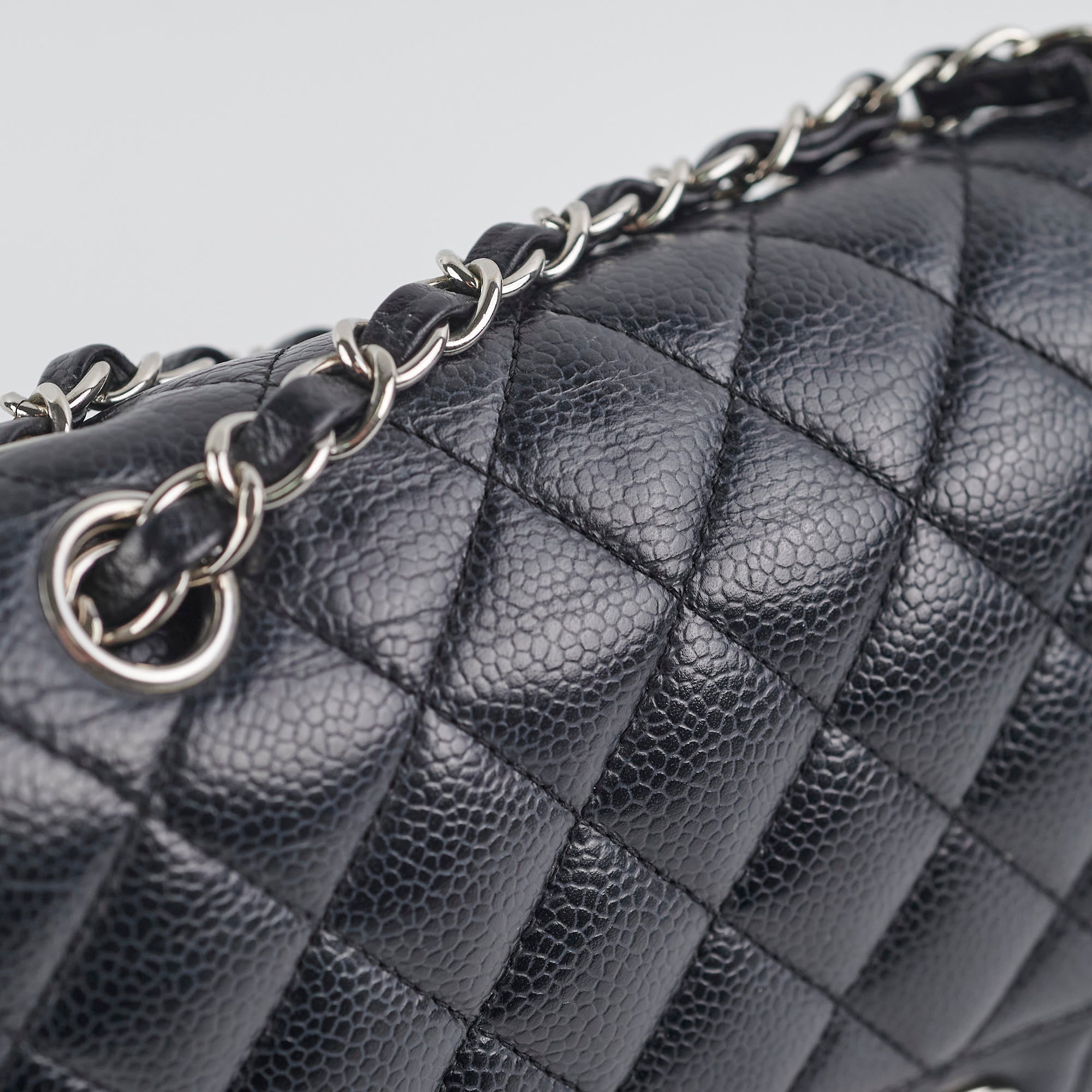 Chanel Caviar Medium/Large Double Classic Flap Black