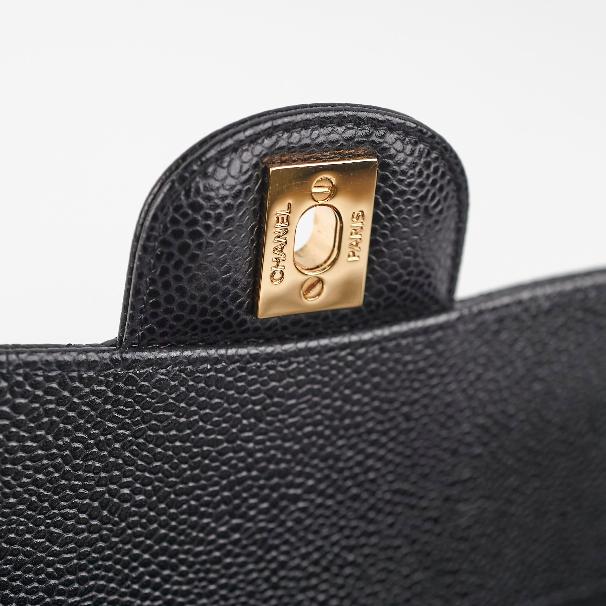 Chanel Caviar Medium/Large Double Classic Flap Black