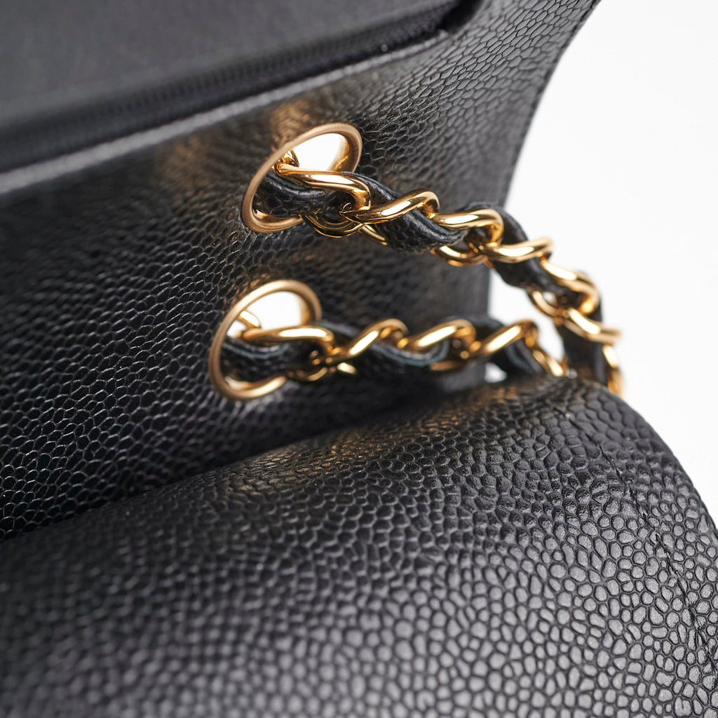 Chanel Caviar Medium/Large Double Classic Flap Black
