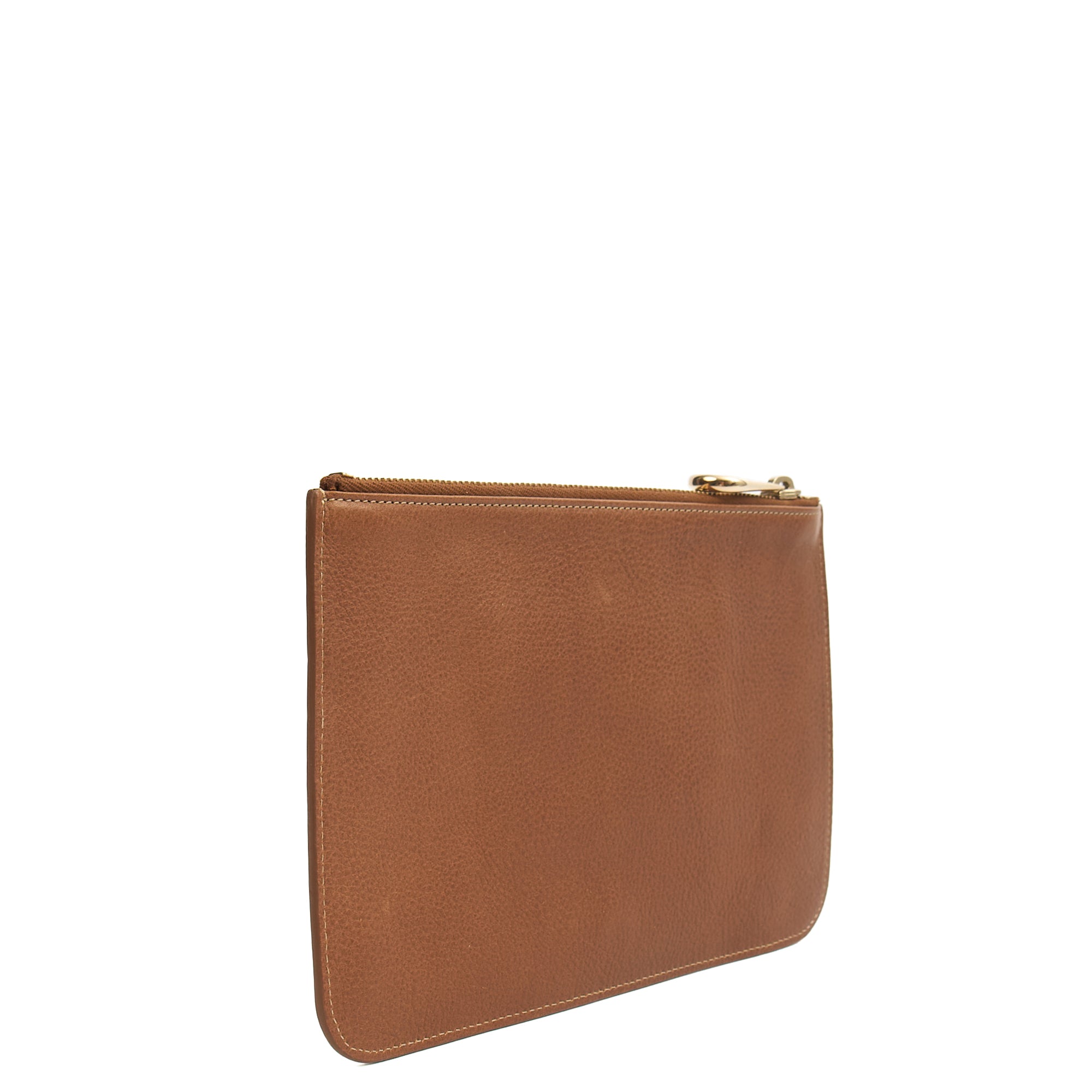 Mulberry Clutch Pouch in Oak, Calfskin Leather