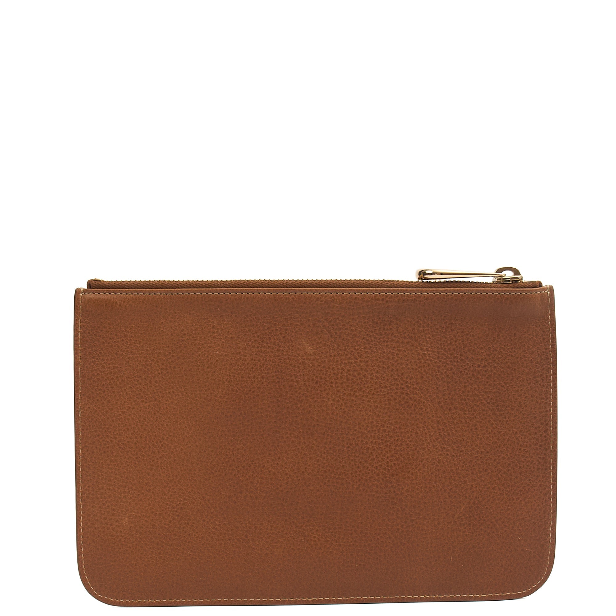 Mulberry Clutch Pouch in Oak, Calfskin Leather