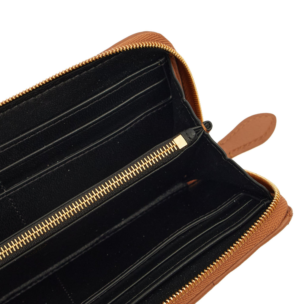 Mulberry Wallet Wallet in Oak, Calfskin Leather