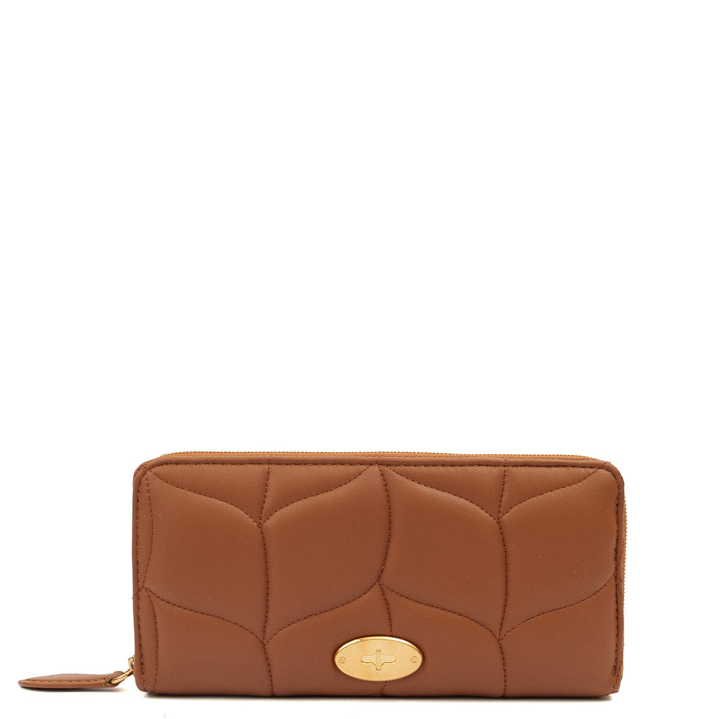 Mulberry Wallet Wallet in Oak, Calfskin Leather