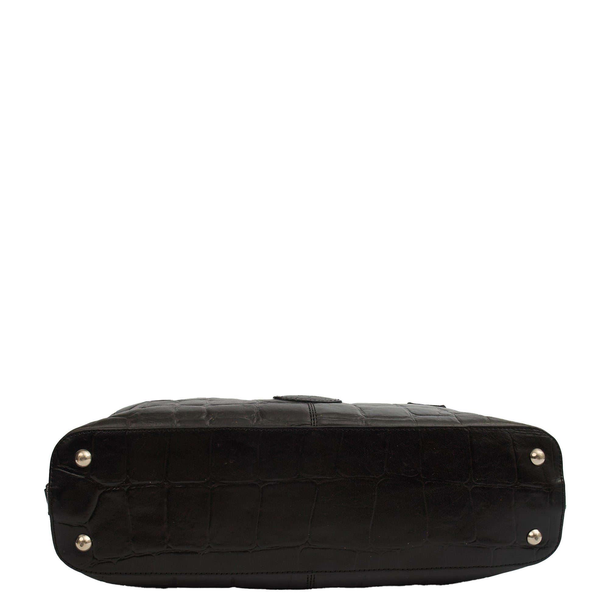 Mulberry Shoulder Bag Vintage Tote  in Black, Exotic Effect Leather