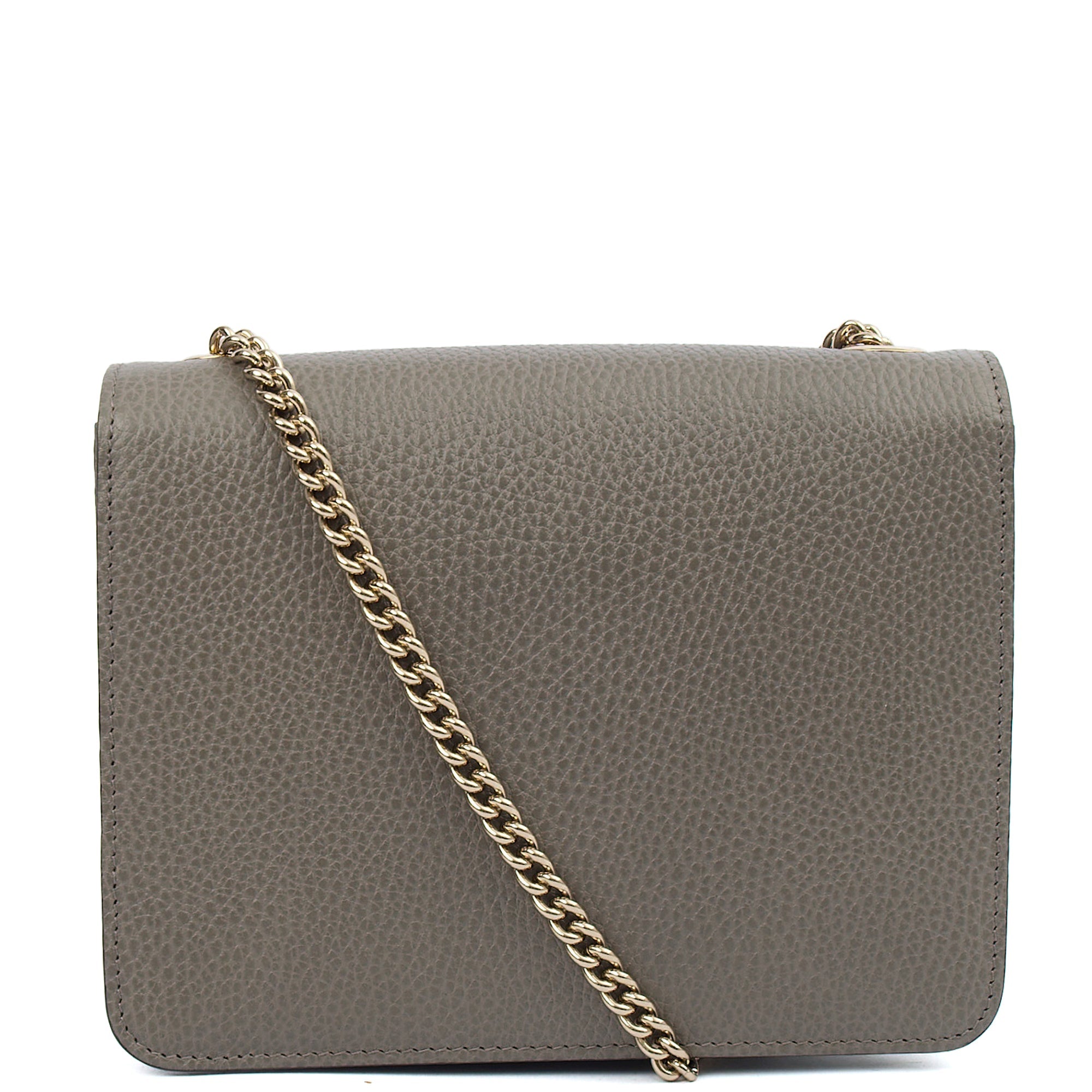 Gucci Cross Body Dollar Interlocking GG Bag - Small in Grey, Leather