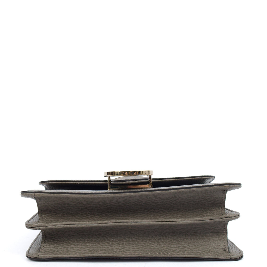 Gucci Cross Body Dollar Interlocking GG Bag - Small in Grey, Leather