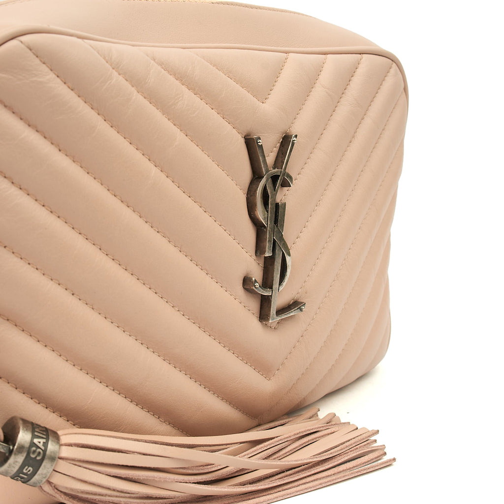 Saint Laurent Cross Body Lou Camera in Neutral, Calfskin Leather