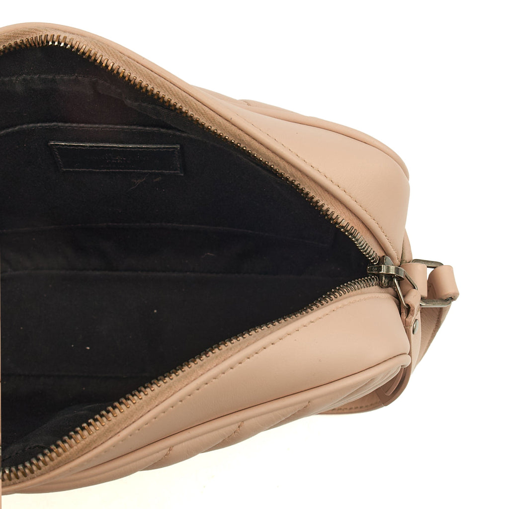 Saint Laurent Cross Body Lou Camera in Neutral, Calfskin Leather