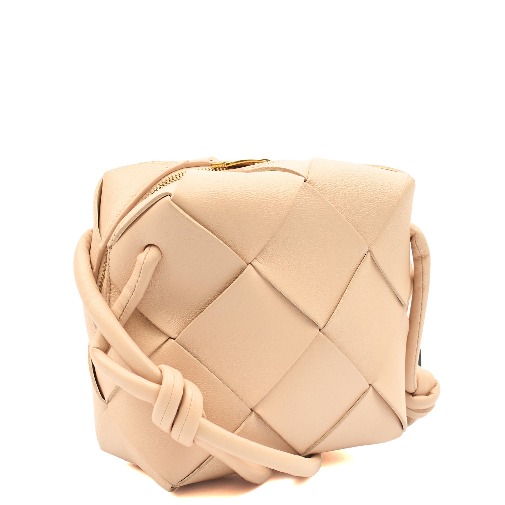 Bottega Veneta Cross Body Mini Loop Bag in Pink, Leather