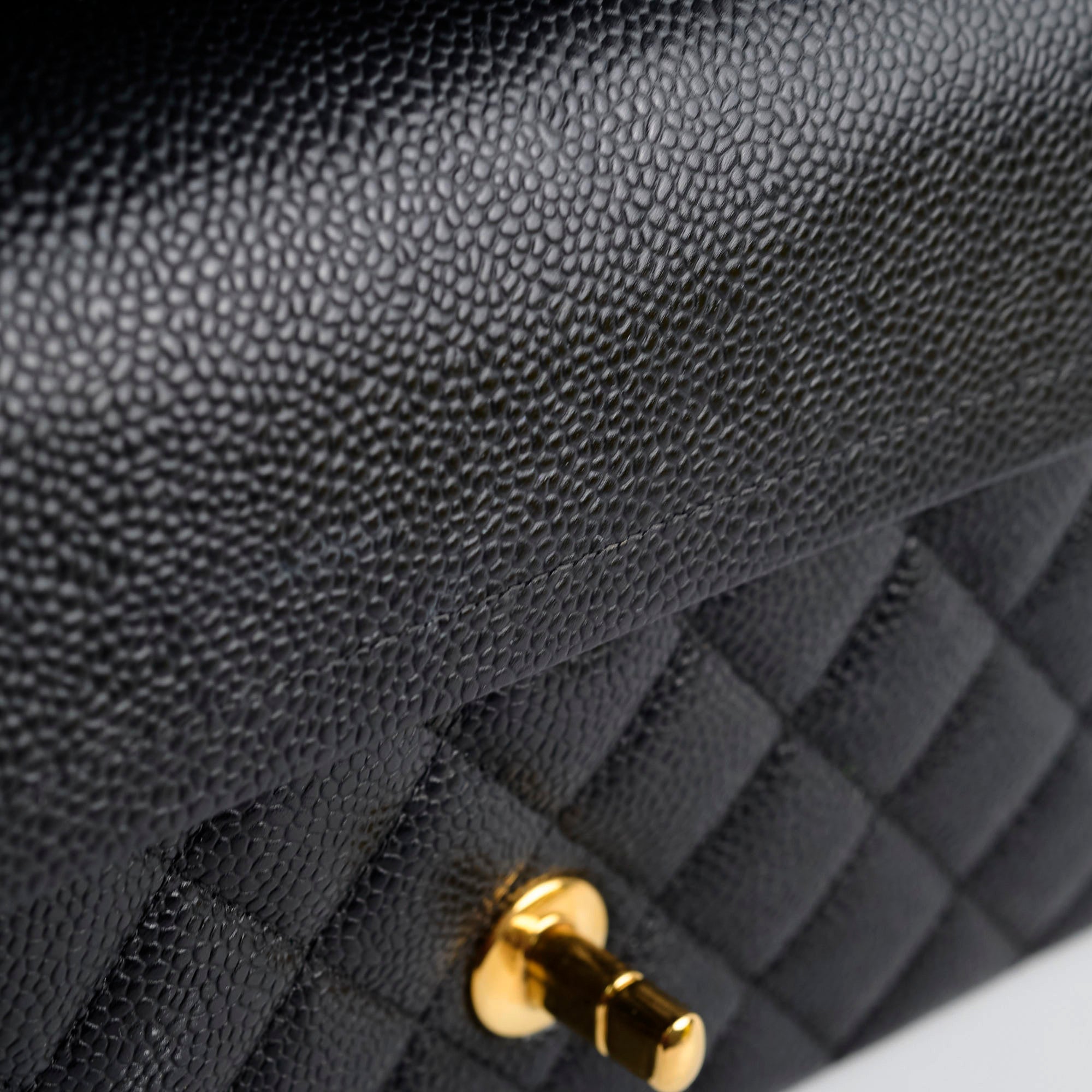 Chanel Medium/Large Caviar Double Classic Flap Black