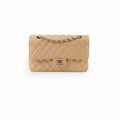 Chanel Medium/Large Double Classic Flap Beige