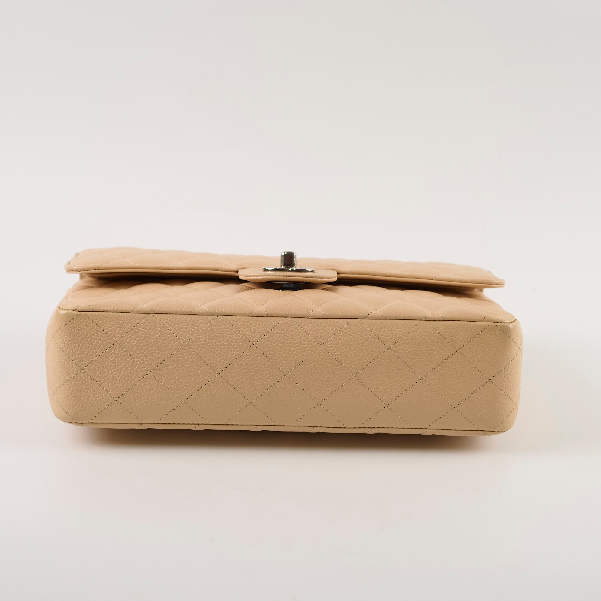 Chanel Medium/Large Double Classic Flap Beige