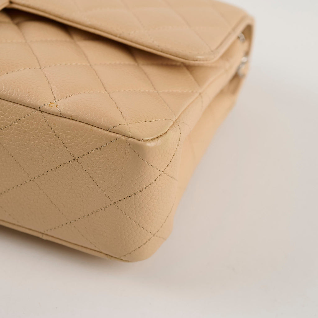Chanel Medium/Large Double Classic Flap Beige