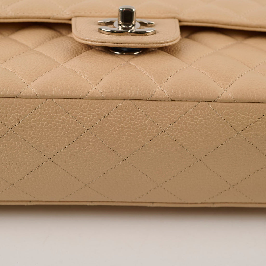 Chanel Medium/Large Double Classic Flap Beige