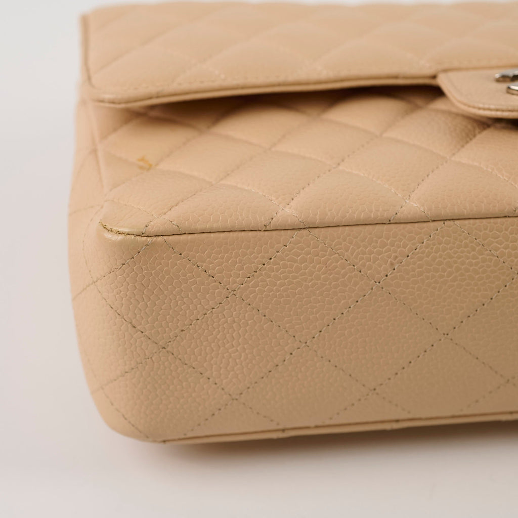 Chanel Medium/Large Double Classic Flap Beige