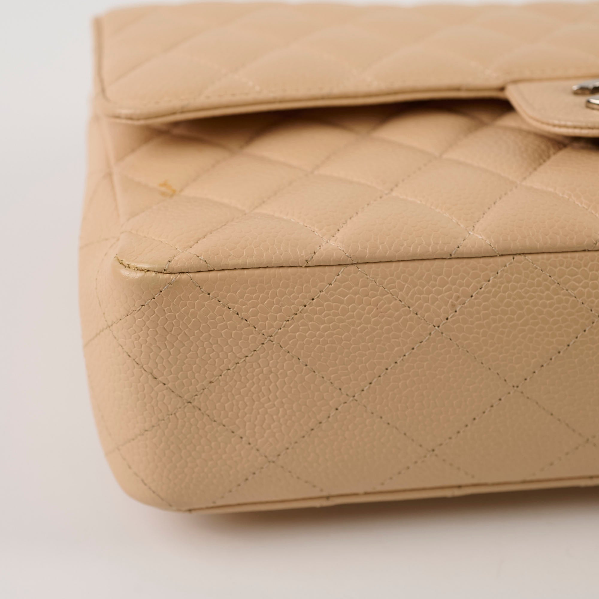 Chanel Medium/Large Double Classic Flap Beige