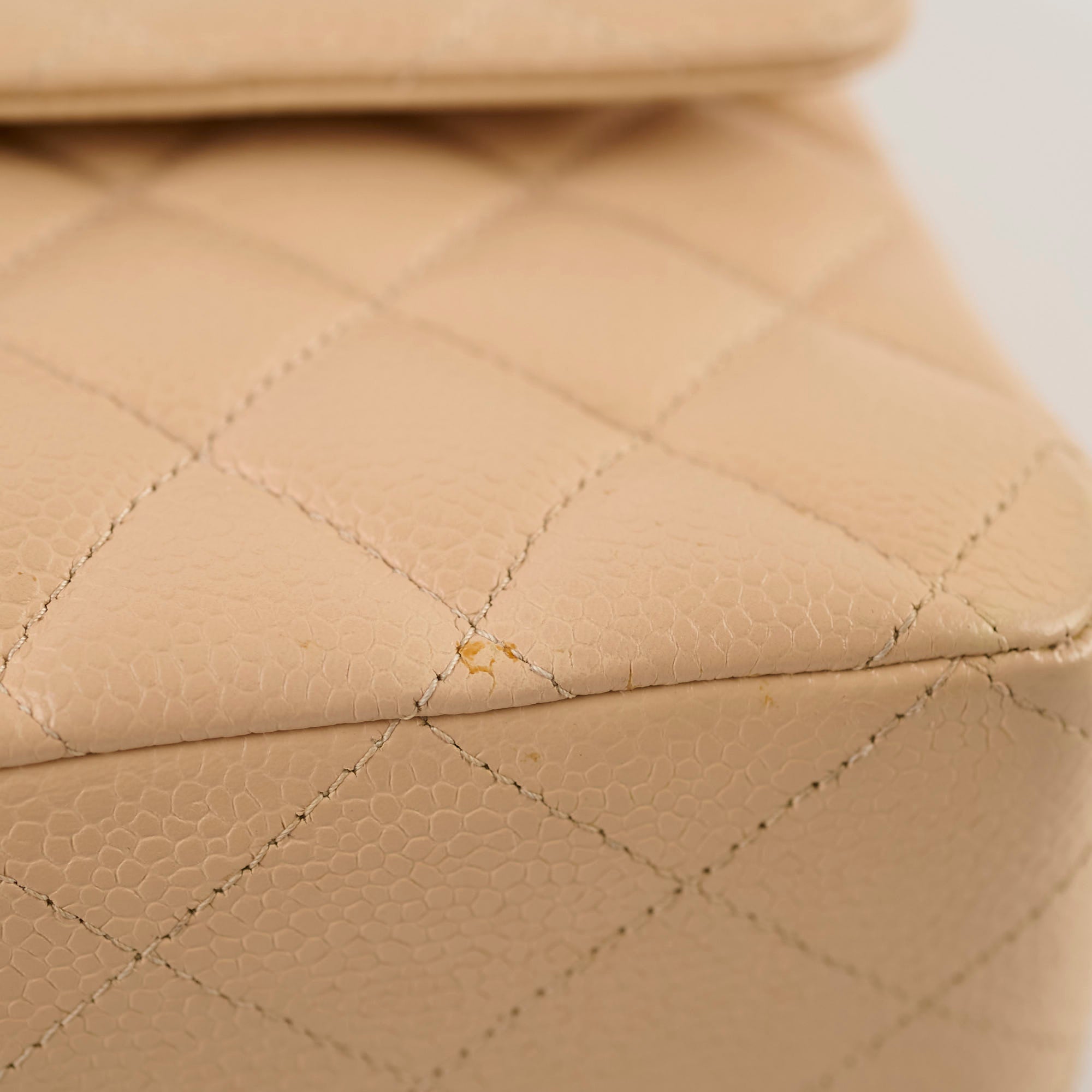 Chanel Medium/Large Double Classic Flap Beige
