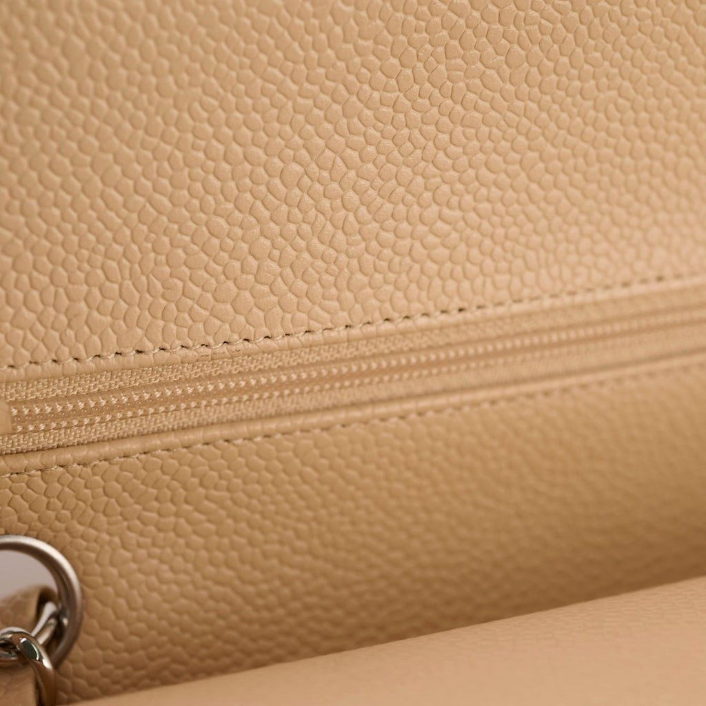 Chanel Medium/Large Double Classic Flap Beige