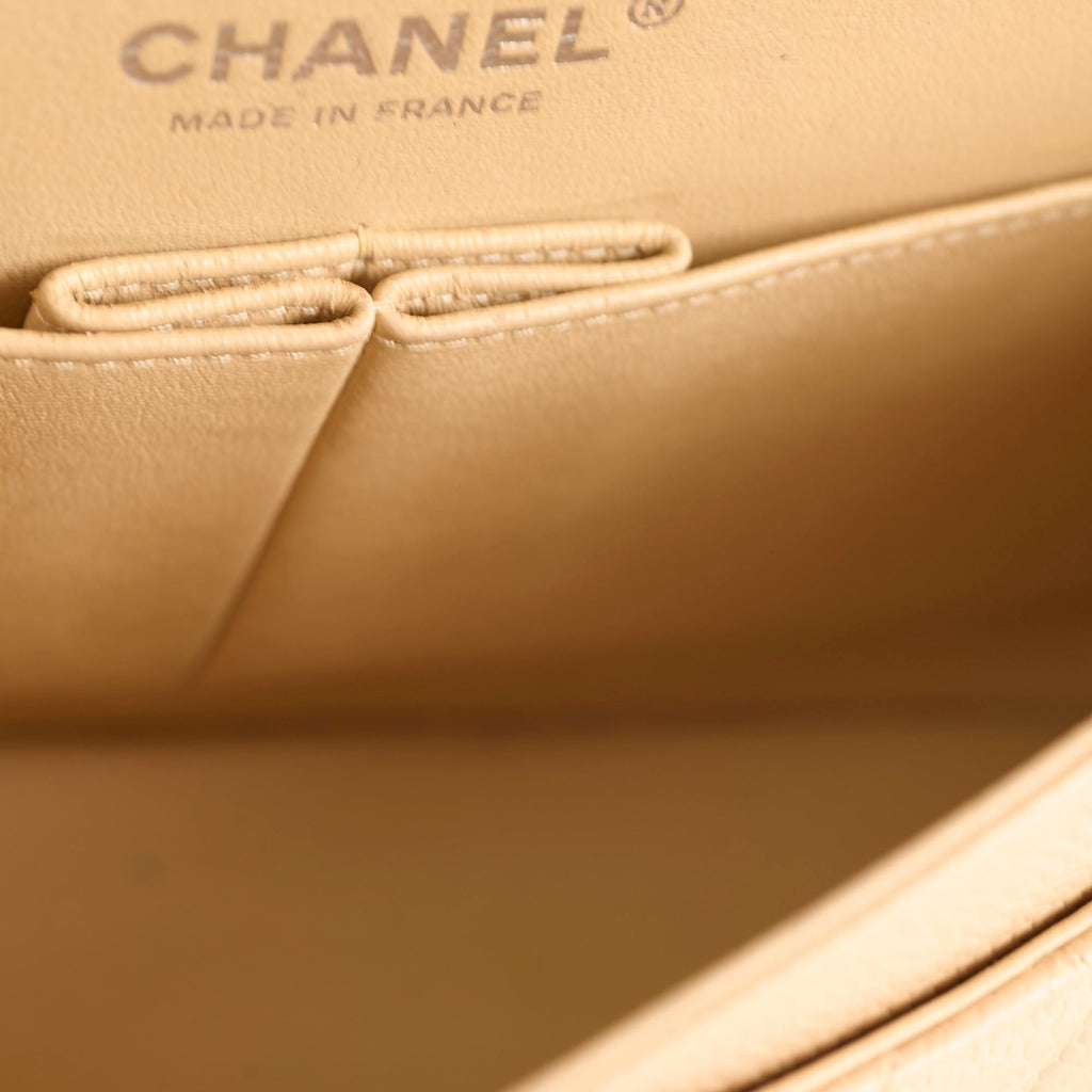 Chanel Medium/Large Double Classic Flap Beige