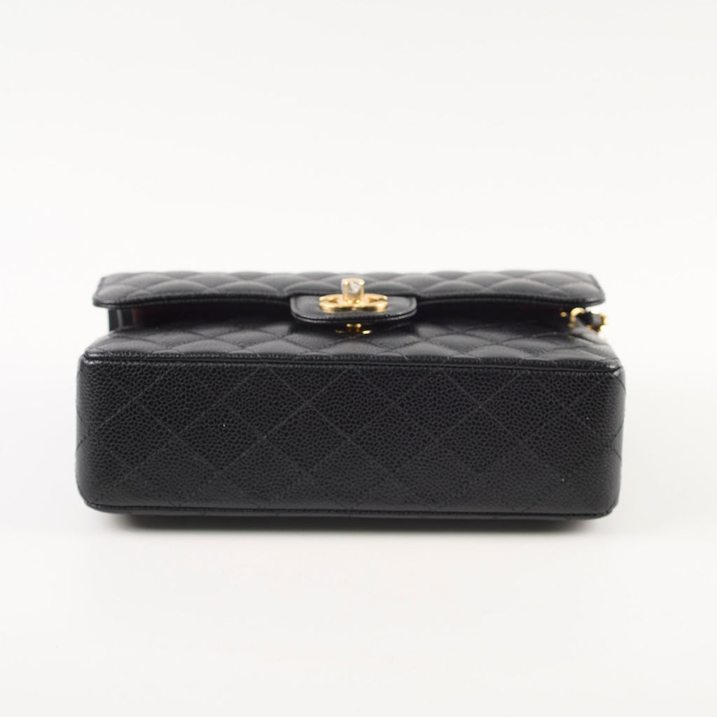 Chanel Caviar Small Classic Flap GHW Microchip
