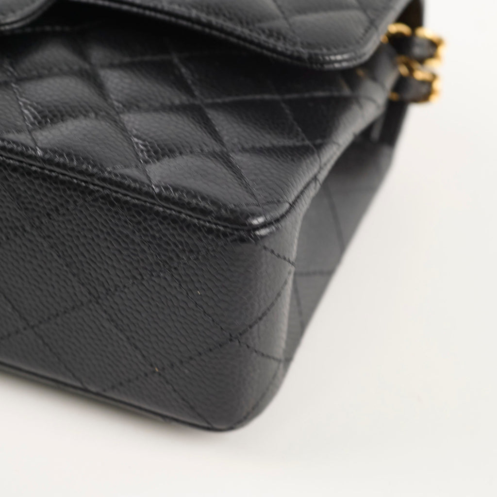 Chanel Caviar Small Classic Flap GHW Microchip