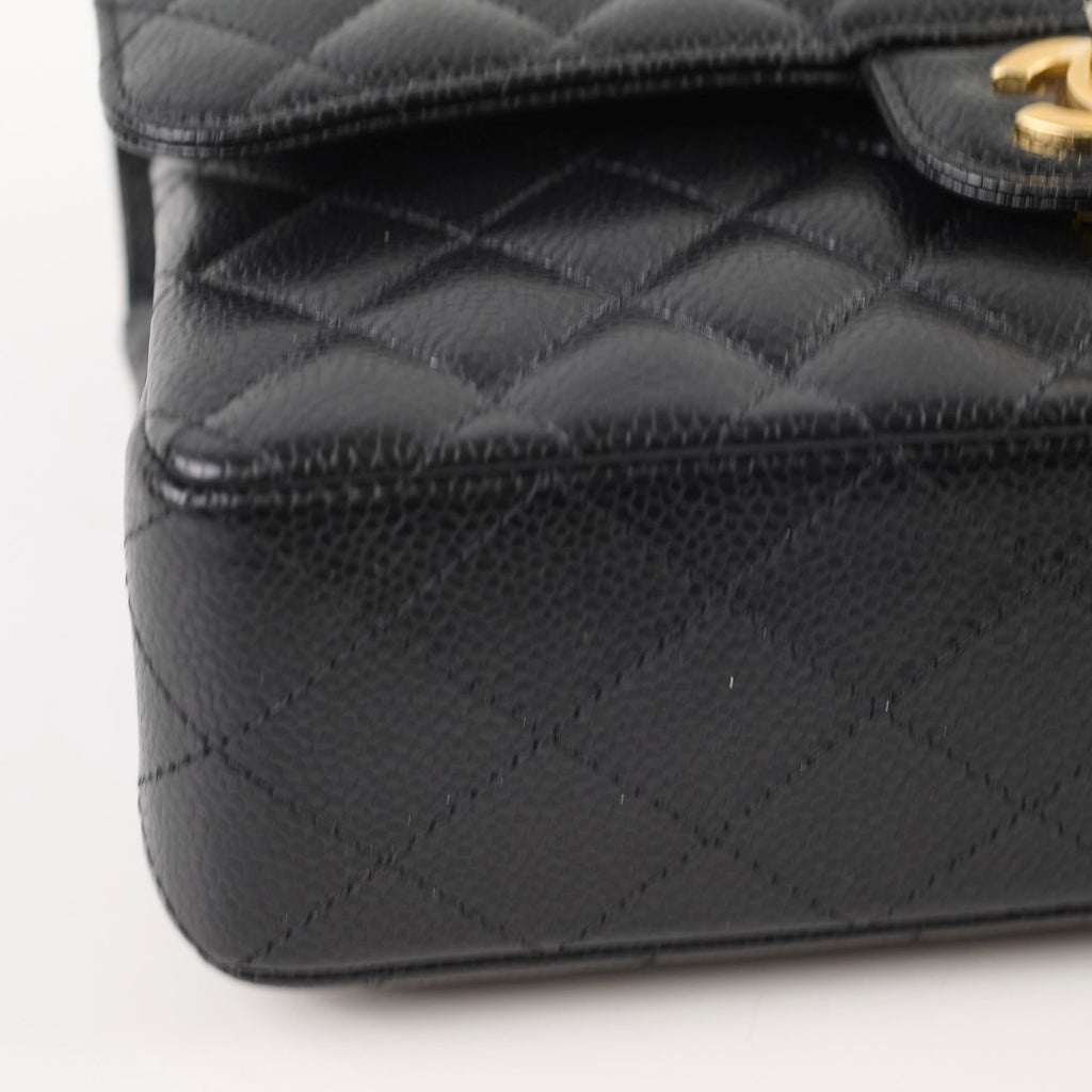 Chanel Caviar Small Classic Flap GHW Microchip