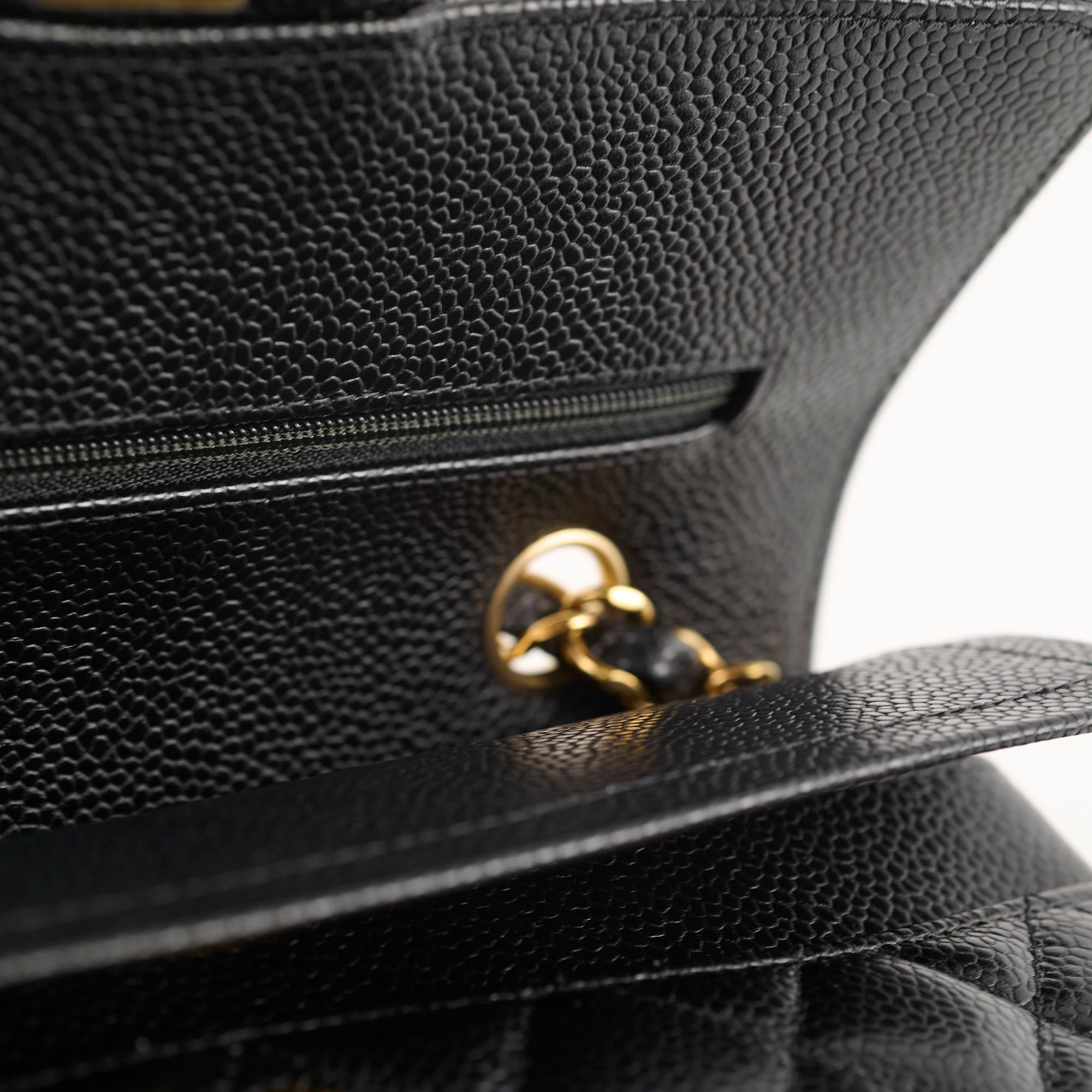 Chanel Caviar Small Classic Flap GHW Microchip