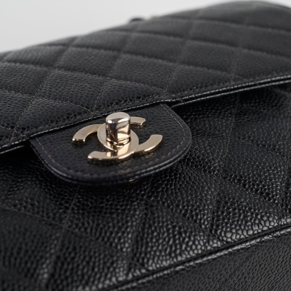 Chanel Vintage Caviar Medium/Large Double Classic Flap