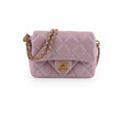 Chanel Caviar My Perfect Square Mini Iridescent Pink Microchip