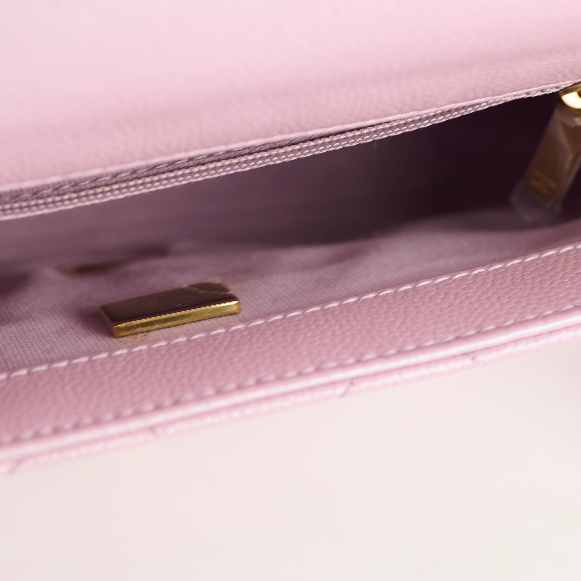 Chanel Caviar My Perfect Square Mini Iridescent Pink Microchip