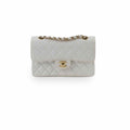 Chanel Small Caviar Double Classic Flap White