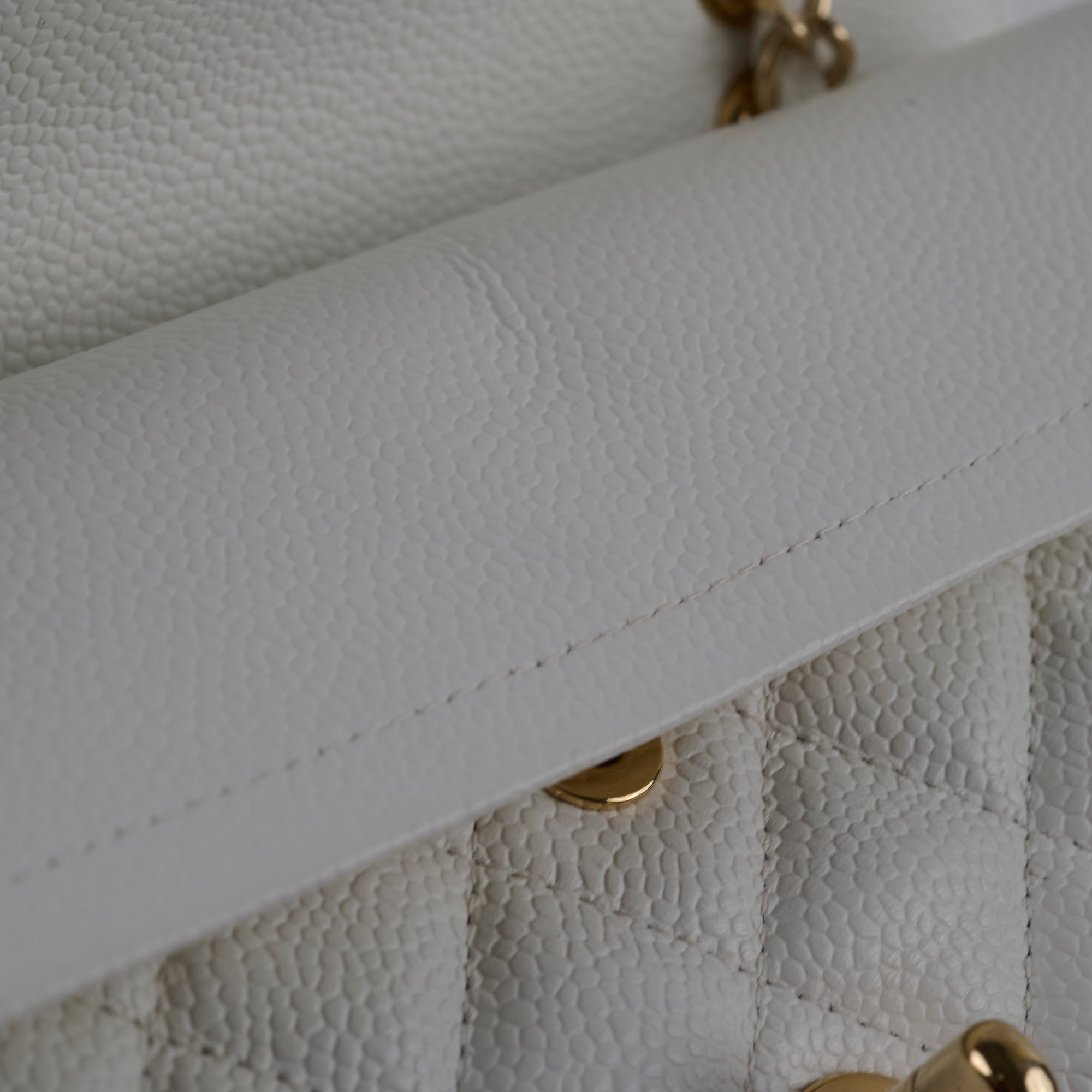 Chanel Small Caviar Double Classic Flap White
